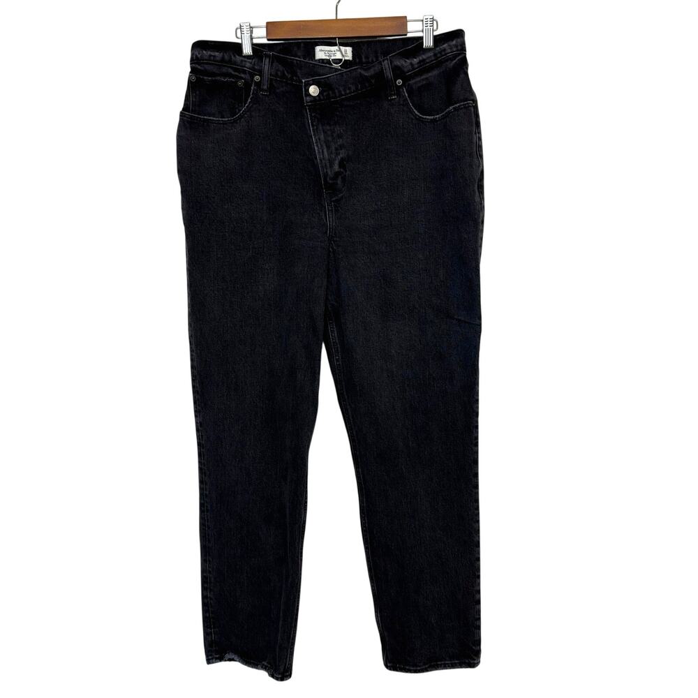 Abercrombie The 90's Straight Crossover Waistband 33/16R Curve Love Jeans